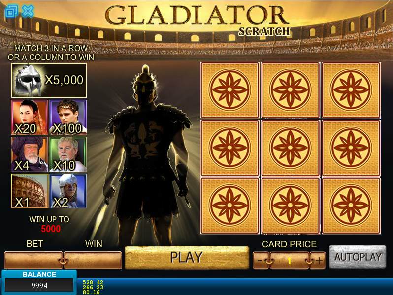 Gladiator-Scratch для WinWin Casino